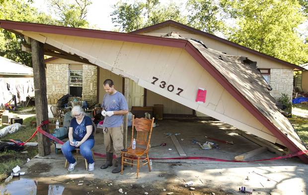 flood damaged home in Austin